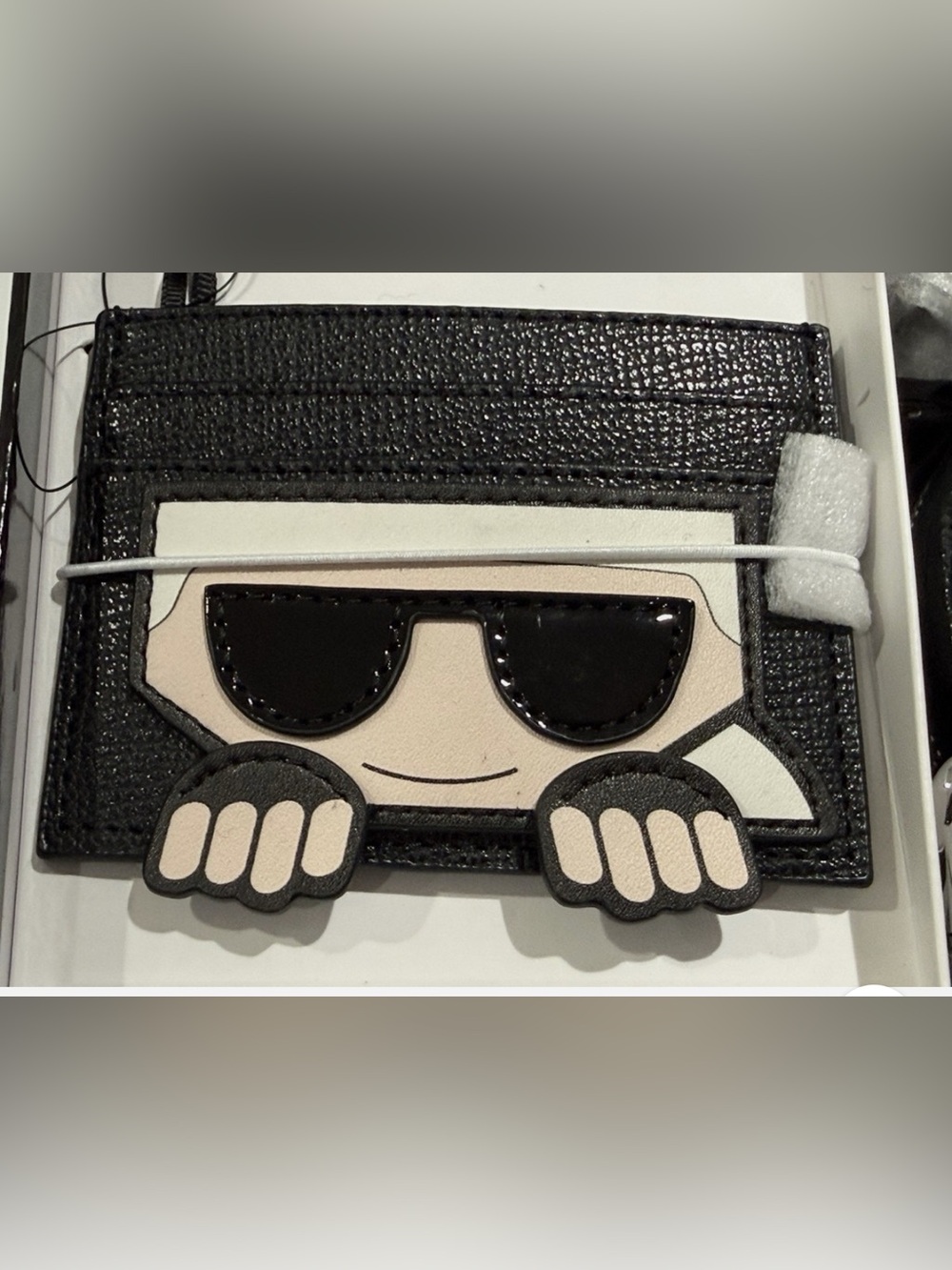 Karl Lagerfeld Black & White Cat Coin Purse and Card Holder Set NWT Retail $198 - Picture 2 of 9